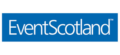 Event Scotland logo. EventScotland is written in white letters inside a blue rectangle.