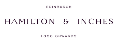 Hamilton & Inches logo. Dark blue text on a white background beneath a crest.